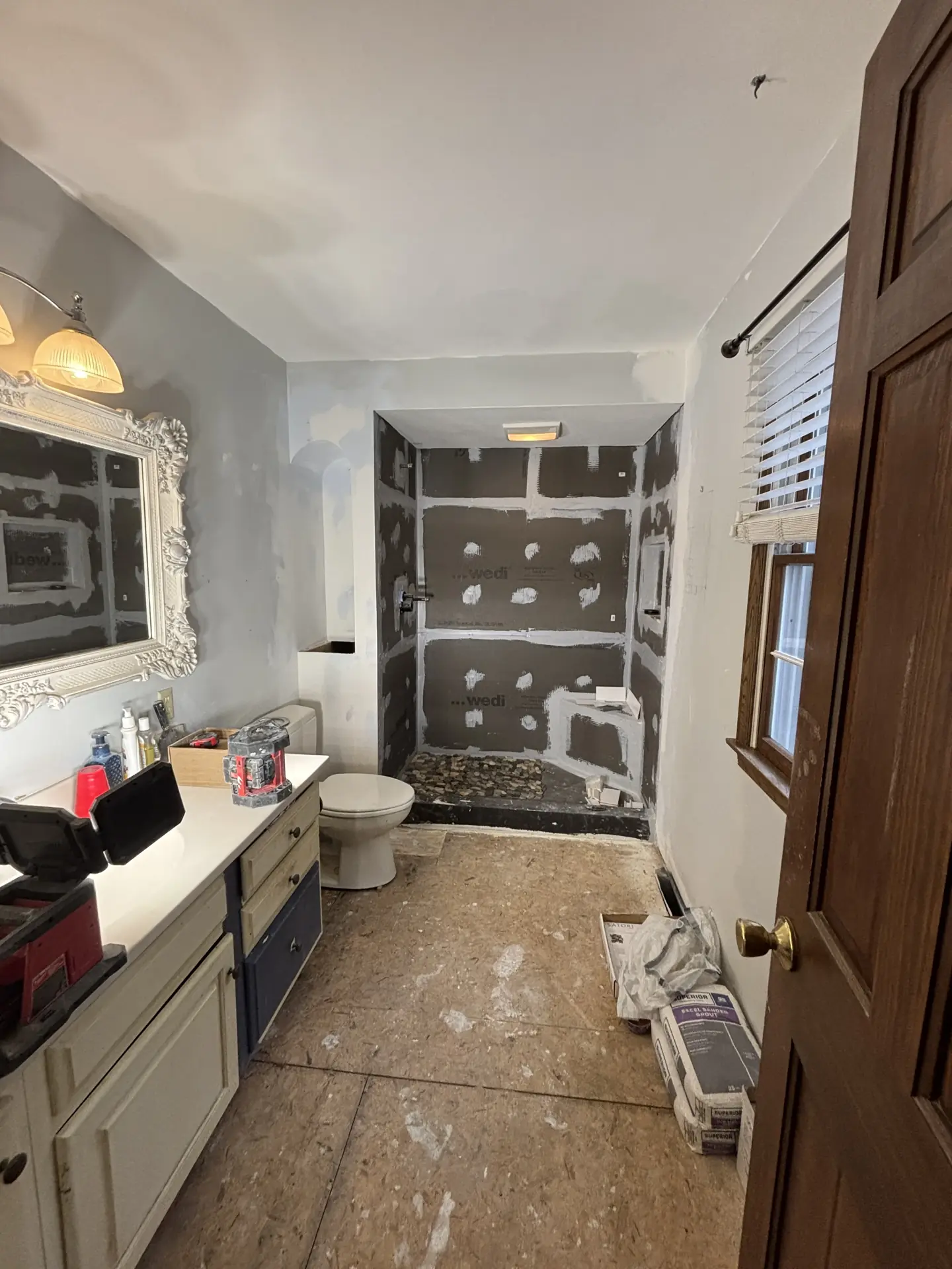 Bathroom prep wide angle
